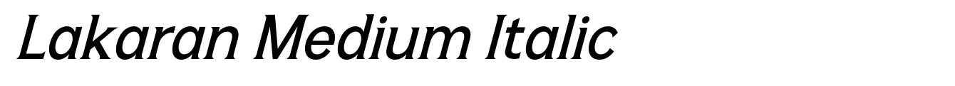 Lakaran Medium Italic